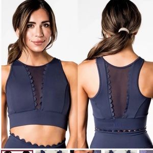 IVL Hydralux Scallop Illusion Sports Bra in Baritone Blue - Size 8